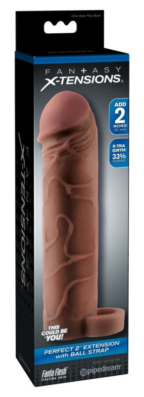 Guaina per pene con anello per testicoli +5.1cm