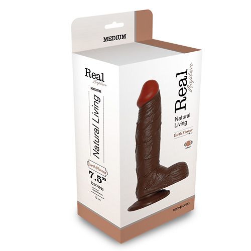 Fallo realistico vibrante real rapture brown da 21 cm