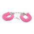 MANETTE CON CHIAVI IN PELLICCIA ROSA