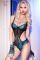 Body in tulle e pizzo e guanti