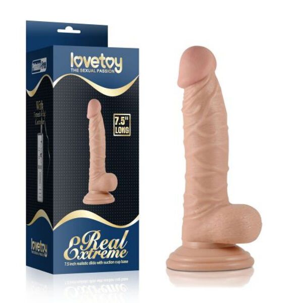 Dildo flessibile con ventosa da 19 cm