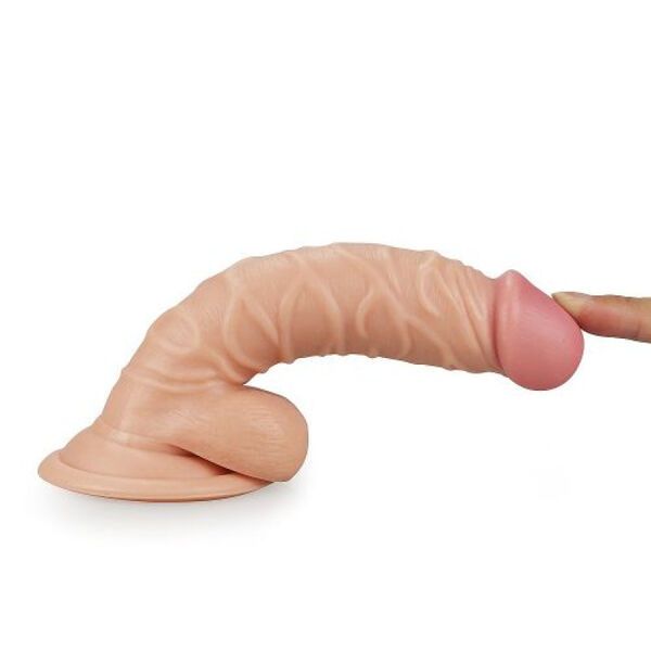 Dildo flessibile con ventosa da 19 cm