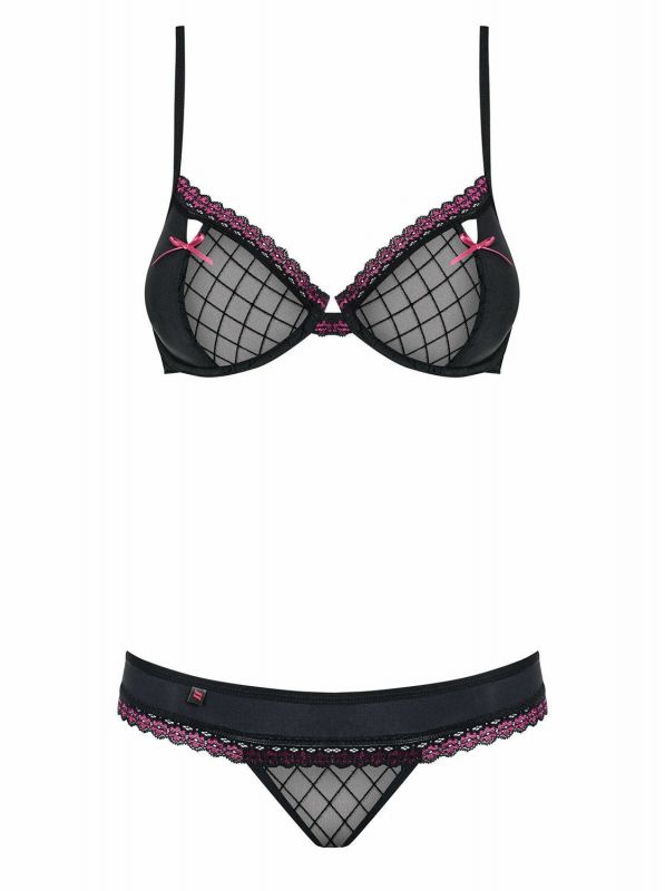 819-SET Completo intimo nero 2pz S/M