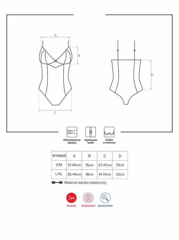 819-TED Body in microfibra e microrete
