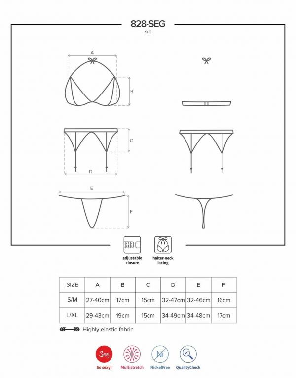 828-SEG Completo intimo 3pz