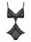 852 Body aperto in pizzo nero ricamato