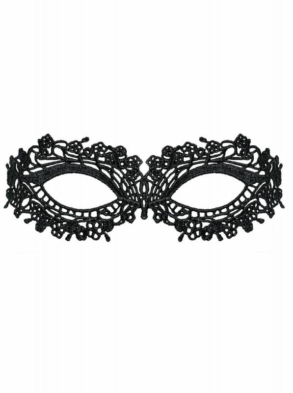 A710 MASCHERA IN NERO CON NASTRO DI RASO