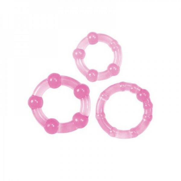 Kit di 3 anelli fallici timeless stud