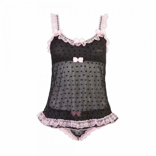 Babydoll e slip con cuori