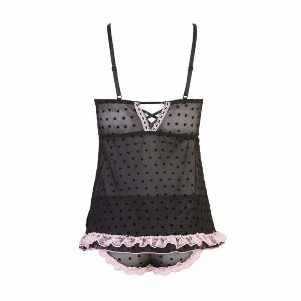 Babydoll e slip con cuori
