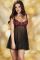 Babydoll in chiffon con coppe in pizzo