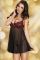Babydoll in chiffon con coppe in pizzo