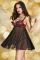 Babydoll in chiffon con coppe in pizzo