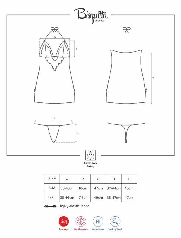 BISQUITTA CHEMISE E STRING