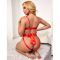 Body Sexy Traforato con Fiocco Rosso