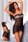 Bree camicia da notte traforata con inserto leopardato