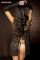 Chemise in pizzo floreale con ricami dorati