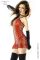 Chemise rossa leopardata