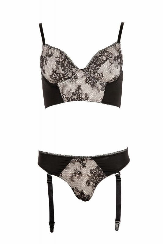 COMPLETINO INTIMO CON INSERTI DECORATIVI IN PIZZO