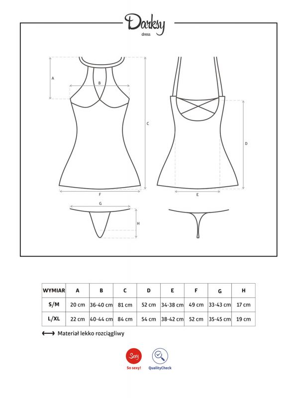 DARKSY CHEMISE E STRING