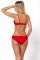 Vesta reggiseno rosso push-up