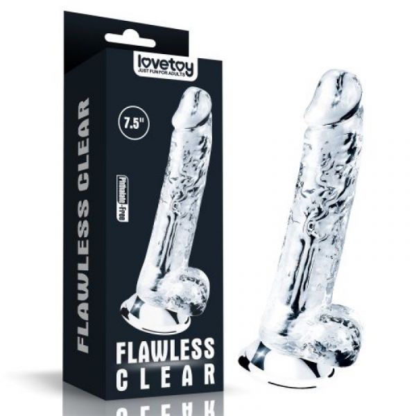 Dildo Flawless trasparente in TPE