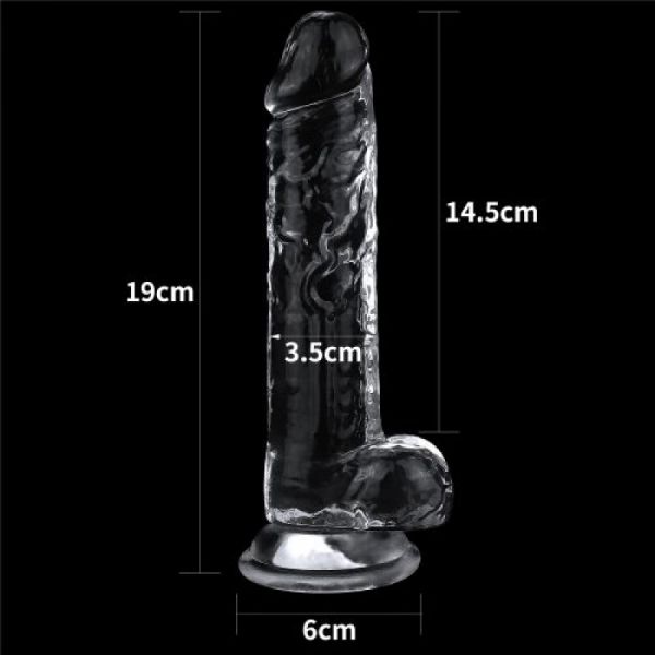 Dildo Flawless trasparente in TPE