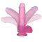 Dildo rosa flessibile in TPE Crystal