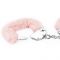 Manette in metallo e pelliccia rosa