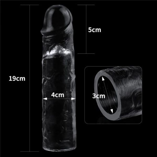 Guaina fallica trasparente Flawless +5 cm
