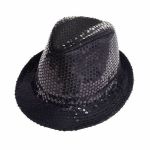 Cappello nero con paillettes