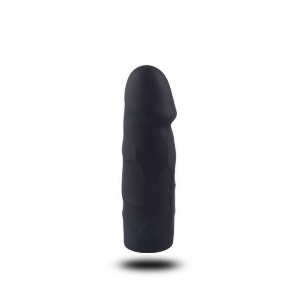 Dildo nero indossabile per donna con cintura regolabile