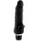 Vibratore nero in silicone vaginale e clitoride da 18 cm