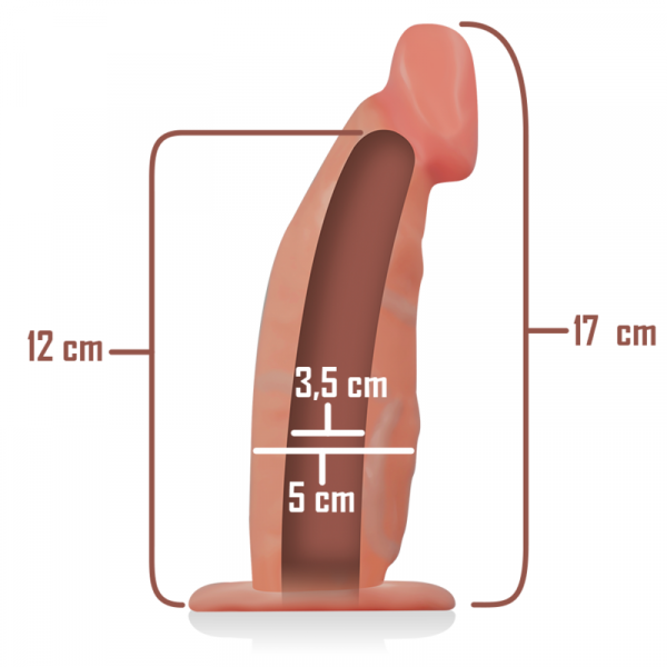 Dildo Extender con cavo per cinturino 18 cm
