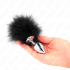 Plug anale in acciaio inossidabile con piuma 11 cm