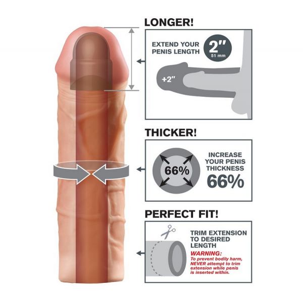 Guaina indossabile realistica fantasy x-tensions mega 2" extension