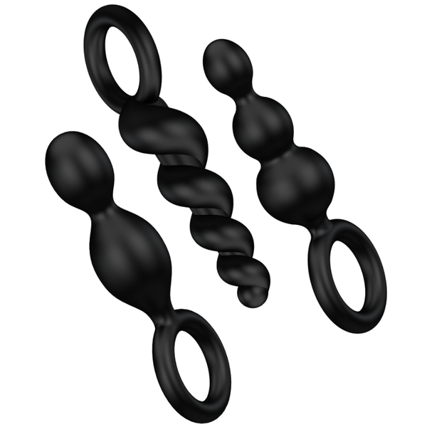 Set di 3 plug anali in silicone