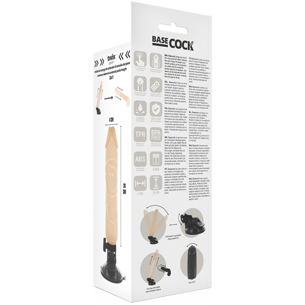 Basecock Vibratore realistico con telecomando