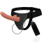 Vibratore strap-on femminile con stimolazione clitoride