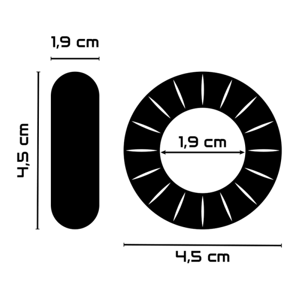 Anello per pene super flessibile e resistente 4,5 cm