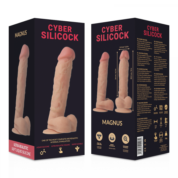 Dildo ultra realistico in silicone medicale da 20,5x4,1cm