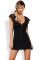 Moketta chemise sottoveste monocolorata con pizzo e tanga basso