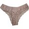 Perizoma donna in cotone elasticizzato e pizzo Noce-Corallo-Oceano