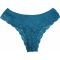 Perizoma donna in cotone elasticizzato e pizzo Noce-Corallo-Oceano