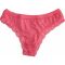 Perizoma donna in cotone elasticizzato e pizzo Noce-Corallo-Oceano
