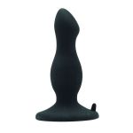 Plug anale in silicone con ventosa di colore nero