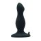 Plug anale in silicone con ventosa di colore nero
