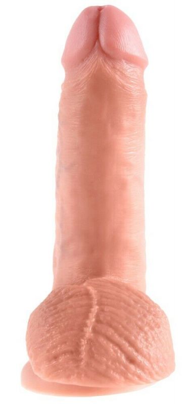 Fallo con testicoli e ventosa da 18 cm