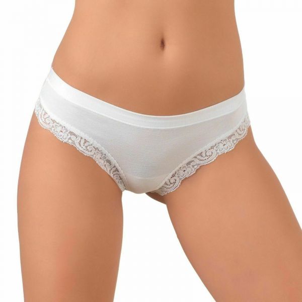 Perizoma donna in cotone elastico e pizzo