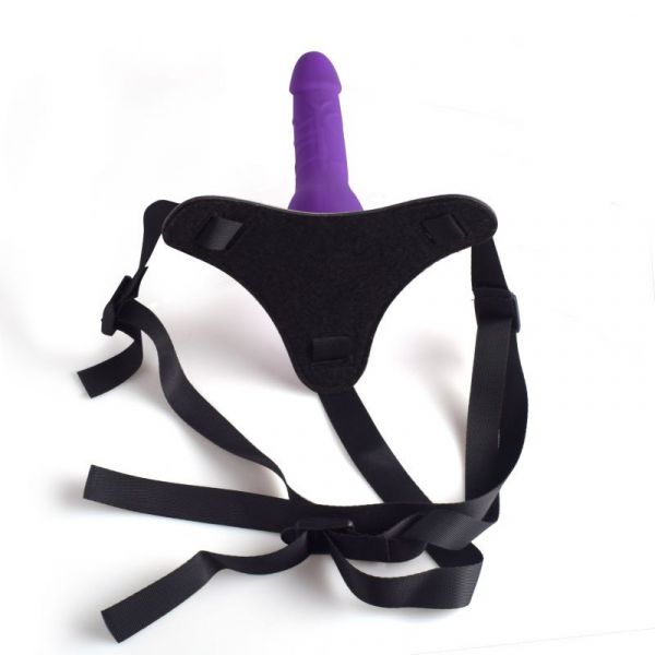Strapon per donna con fallo realistico viola